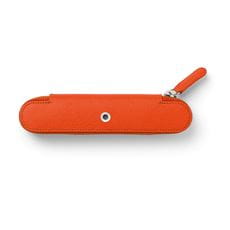 Graf-von-Faber-Castell - Standard case for 1 pen with zipper Epsom, Burned Orange