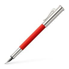 Graf-von-Faber-Castell - Fountain pen Guilloche India Red F